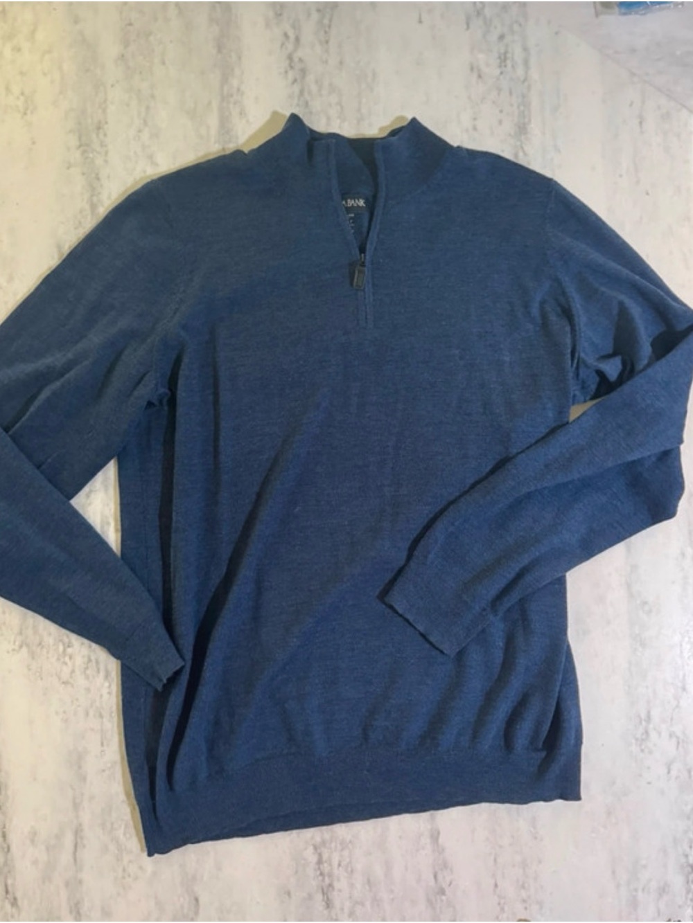 Jos. A. Bank 100% Merino Wool Quarter-Zip Sweater – 2XLT – Navy